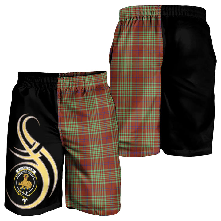 Scottish MacGillivray Hunting Ancient Clan Crest Tartan Believe in Me Men's Shorts