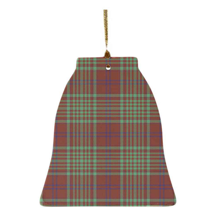 Scottish MacGillivray Hunting Ancient Clan Tartan Ceramic Ornament Bell Shape Tartan Plaid