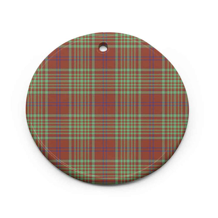 Scottish MacGillivray Hunting Ancient Clan Tartan Ceramic Ornament Circle Shape Tartan Plaid