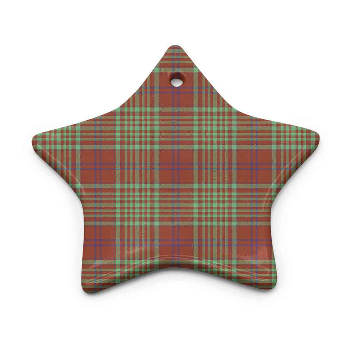 Scottish MacGillivray Hunting Ancient Clan Tartan Ceramic Ornament Star Shape Tartan Plaid