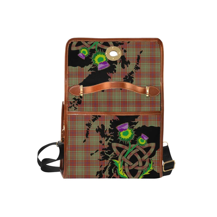 Scottish MacGillivray Hunting Ancient Clan Tartan Waterproof Canvas Bag With Thistle Tartan Plaid 6