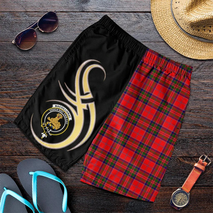 Scottish MacGillivray Modern Clan Crest Tartan Believe in Me Men's Shorts