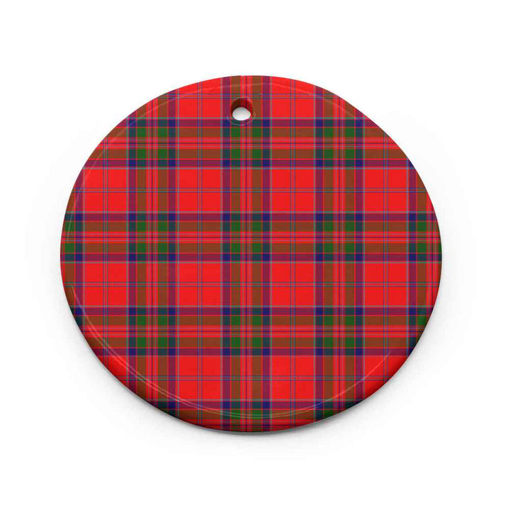 Scottish MacGillivray Modern Clan Tartan Ceramic Ornament Circle Shape Tartan Plaid