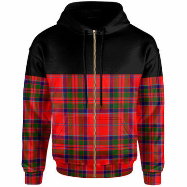 Scottish MacGillivray Modern Clan Tartan Hoodie - Horizontal Style Zip Tartan Plaid