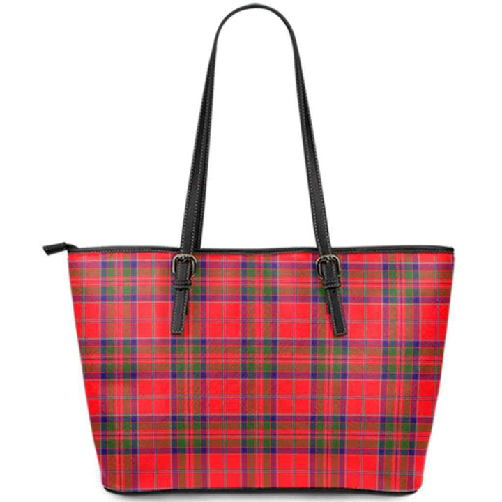 Scottish MacGillivray Modern Clan Tartan Leather Tote Tartan Plaid