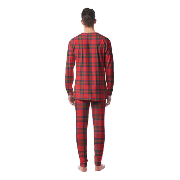 Scottish MacGillivray Modern Clan Tartan Pajama Set Men Back Side Tartan Plaid
