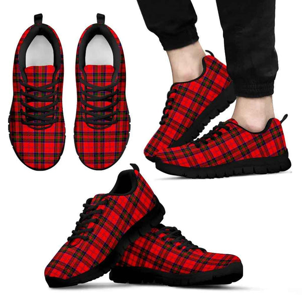 Scottish MacGillivray Modern Clan Tartan Sneakers Black Sole Tartan Plaid