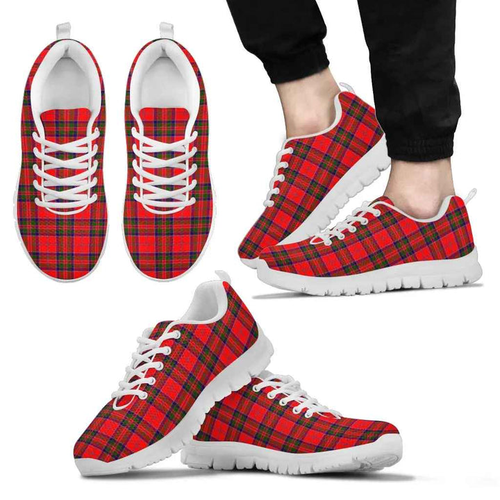 Scottish MacGillivray Modern Clan Tartan Sneakers White Sole Tartan Plaid