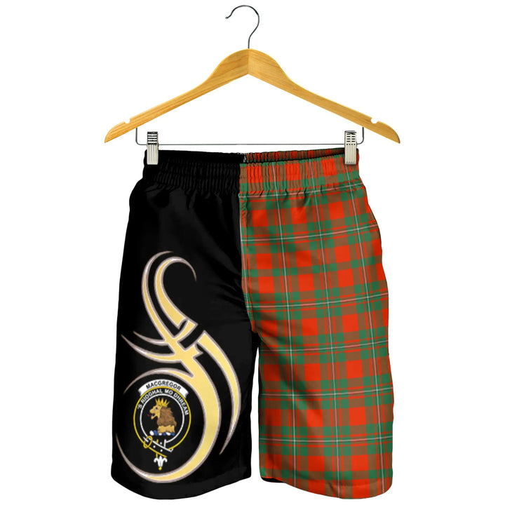 Scottish MacGregor Ancient Clan Crest Tartan Believe in Me Men's Shorts