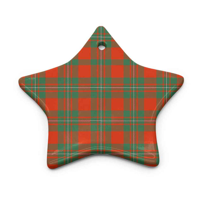 Scottish MacGregor Ancient Clan Tartan Ceramic Ornament Star Shape Tartan Plaid