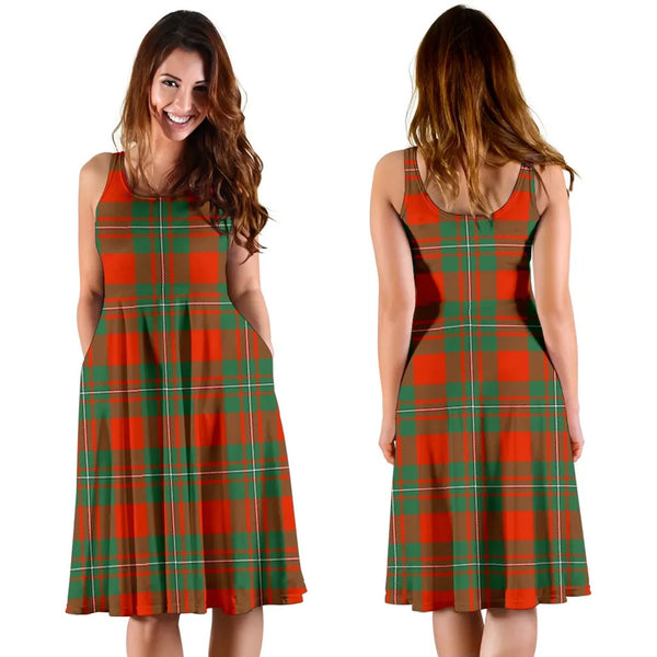 Scottish MacGregor Ancient Clan Tartan Women Midi Dress