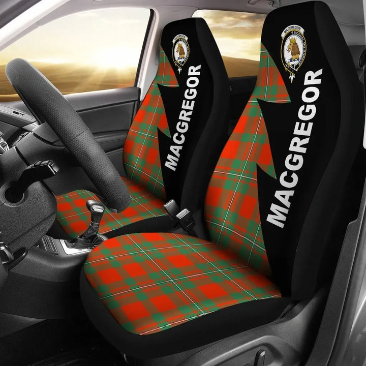 Scottish MacGregor Clan Crest Tartan Car Seat Covers - Flash Style 1
