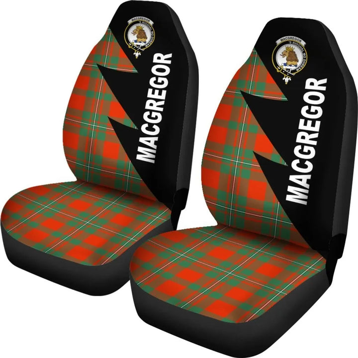 Scottish MacGregor Clan Crest Tartan Car Seat Covers - Flash Style 2