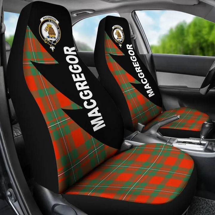 Scottish MacGregor Clan Crest Tartan Car Seat Covers - Flash Style 3