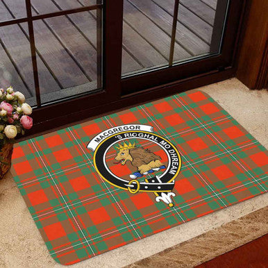 Scottish MacGregor Clan Crest Tartan Door Mat Tartan Plaid 1