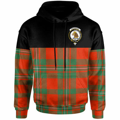 Scottish MacGregor Clan Crest Tartan Hoodie - Horizontal Style Front Side Tartan Plaid