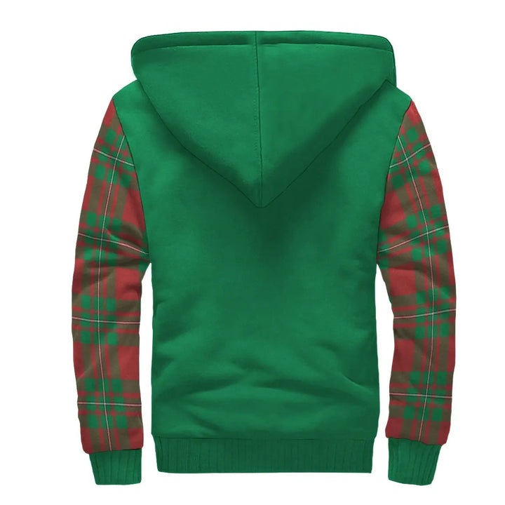 Scottish MacGregor Clan Crest Tartan Plaid Sleeve Sherpa Hoodie