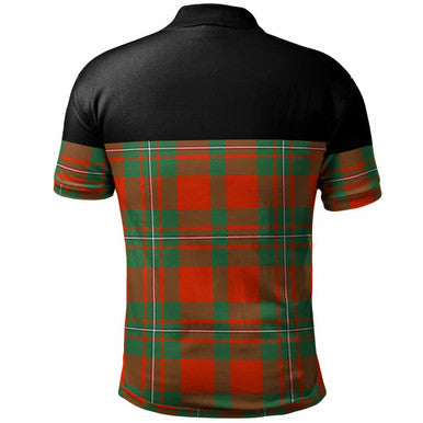 Scottish MacGregor Clan Crest Tartan Polo Shirt - Horizontal Style Back Side Tartan Plaid