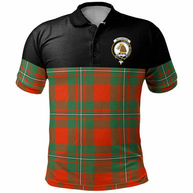 Scottish MacGregor Clan Crest Tartan Polo Shirt - Horizontal Style Front Side Tartan Plaid