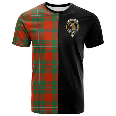 Scottish MacGregor Clan Crest Tartan T-Shirt Half in Me Front Side Tartan Plaid