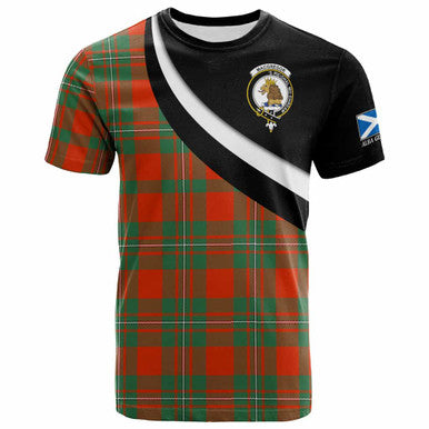 Scottish MacGregor Clan Crest Tartan T-Shirt - Scotland Forever Style Front Side Tartan Plaid