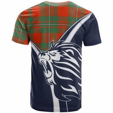 Scottish MacGregor Clan Crest Tartan T-Shirt - Bend Style Back Side Tartan Plaid