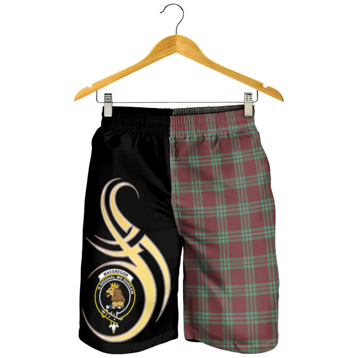 Scottish MacGregor Hunting Ancient Clan Crest Tartan Believe in Me Men's Shorts