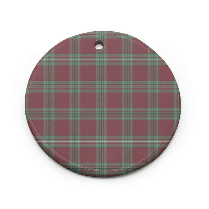 Scottish MacGregor Hunting Ancient Clan Tartan Ceramic Ornament Circle Shape Tartan Plaid