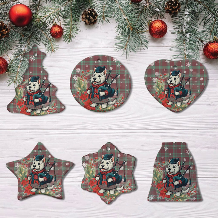 Scottish MacGregor Hunting Ancient Clan Tartan Ceramic Ornament Cute Scottish Terrier Dog All Style Tartan Plaid