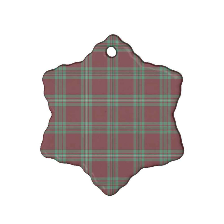 Scottish MacGregor Hunting Ancient Clan Tartan Ceramic Ornament Snow Flake Shape Tartan Plaid
