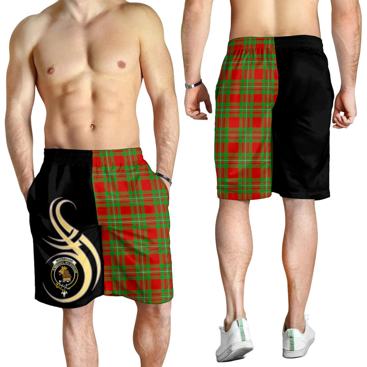 Scottish MacGregor Modern Clan Crest Tartan Believe in Me Men's Shorts
