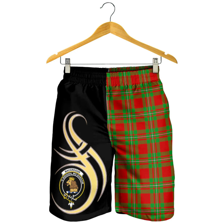 Scottish MacGregor Modern Clan Crest Tartan Believe in Me Men's Shorts
