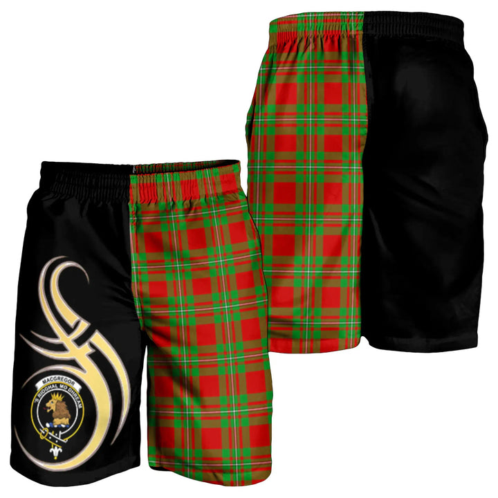 Scottish MacGregor Modern Clan Crest Tartan Believe in Me Men's Shorts