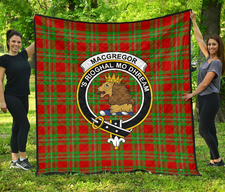 Scottish MacGregor Modern Clan Crest Tartan Quilt Tartan Plaid 1