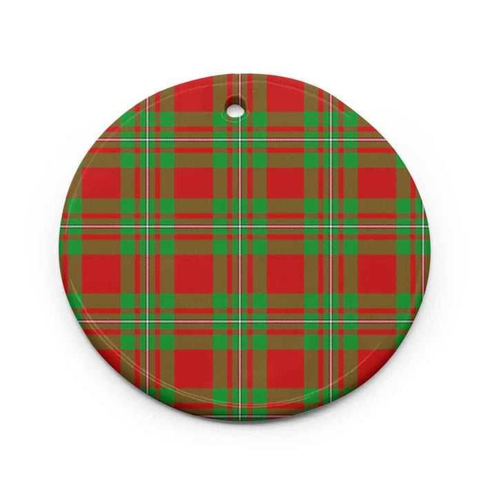 Scottish MacGregor Modern Clan Tartan Ceramic Ornament Circle Shape Tartan Plaid