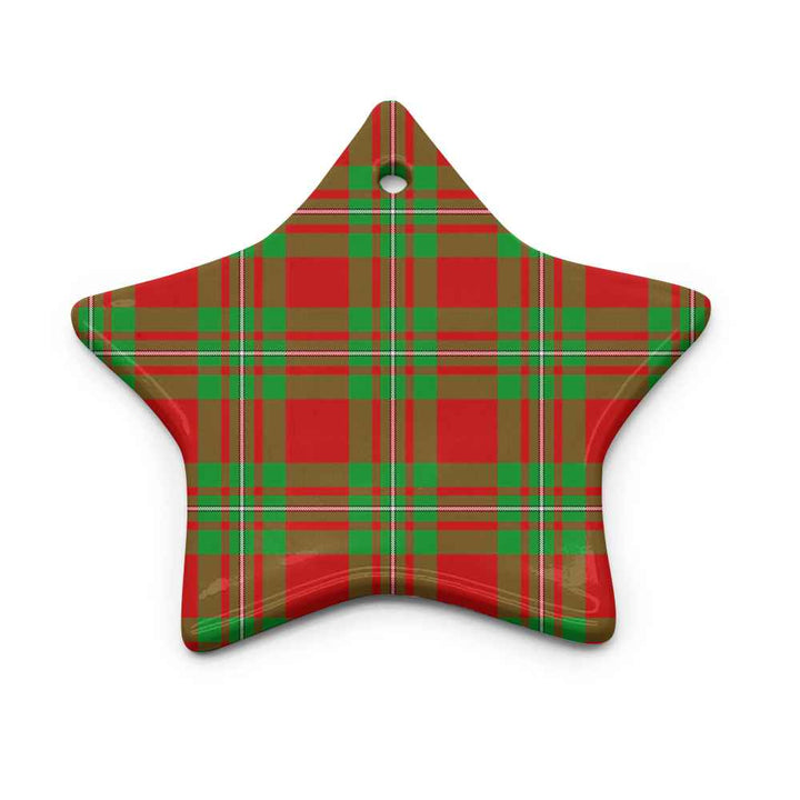 Scottish MacGregor Modern Clan Tartan Ceramic Ornament Star Shape Tartan Plaid