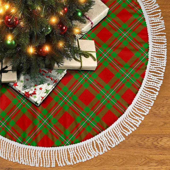 Scottish MacGregor Modern Clan Tartan Christmas Tree Skirt Tassels 2 Tartan Plaid
