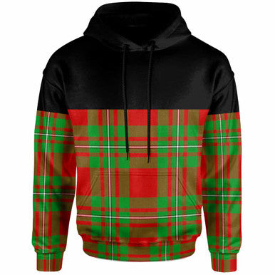 Scottish MacGregor Modern Clan Tartan Hoodie - Horizontal Style Front Side Tartan Plaid