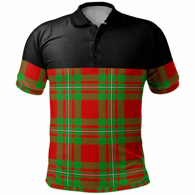 Scottish MacGregor Modern Clan Tartan Polo Shirt - Horizontal Style Front Side Tartan Plaid