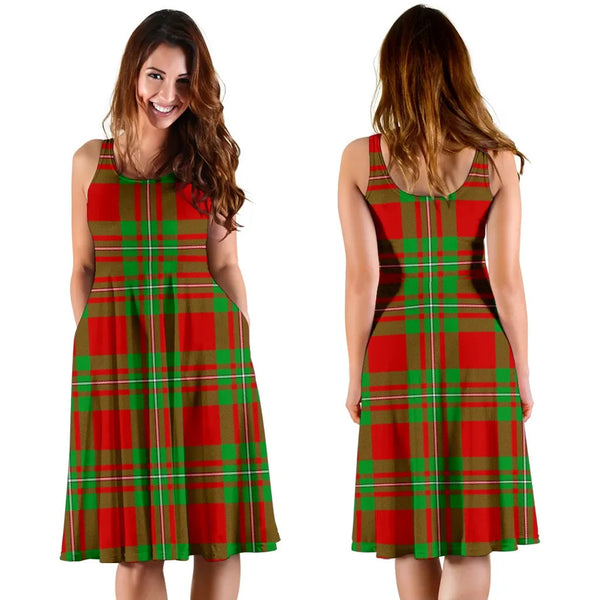 Scottish MacGregor Modern Clan Tartan Women Midi Dress