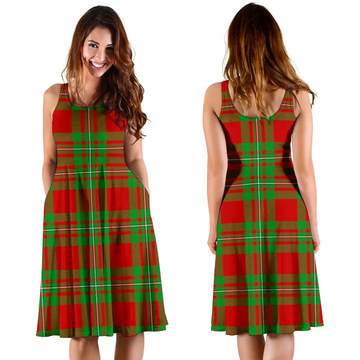 Scottish MacGregor Modern Clan Tartan Women Midi Dress