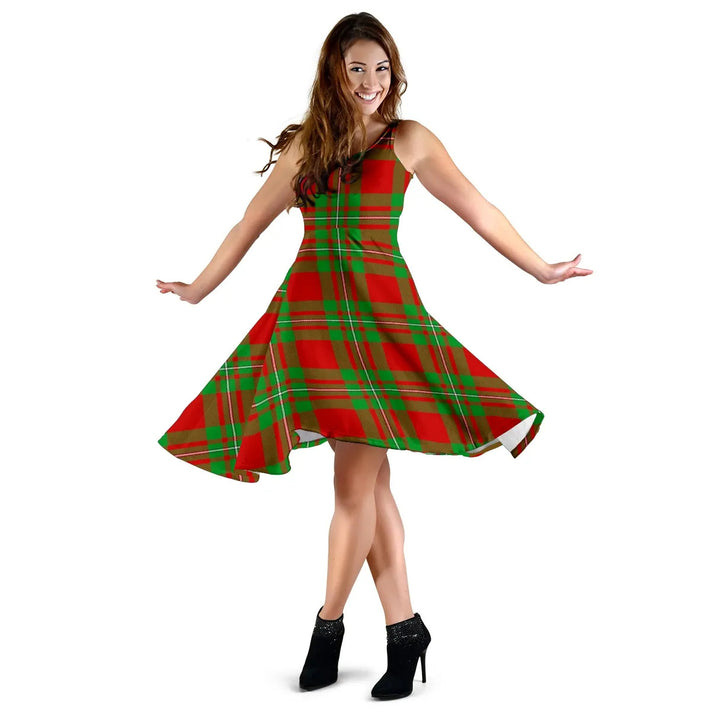Scottish MacGregor Modern Clan Tartan Women Midi Dress