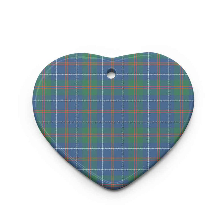 Scottish MacHardy Ancient Clan Tartan Ceramic Ornament Heart Shape Tartan Plaid