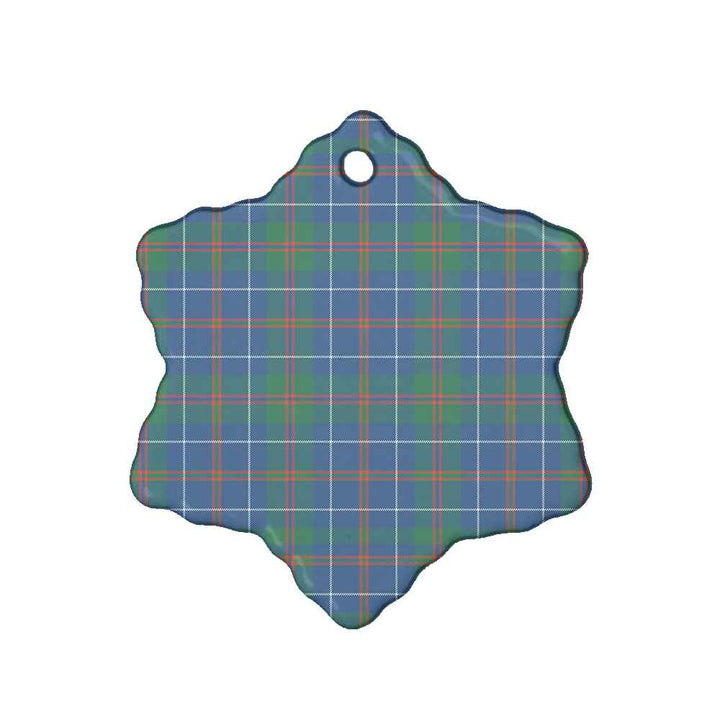 Scottish MacHardy Ancient Clan Tartan Ceramic Ornament Snow Flake Shape Tartan Plaid