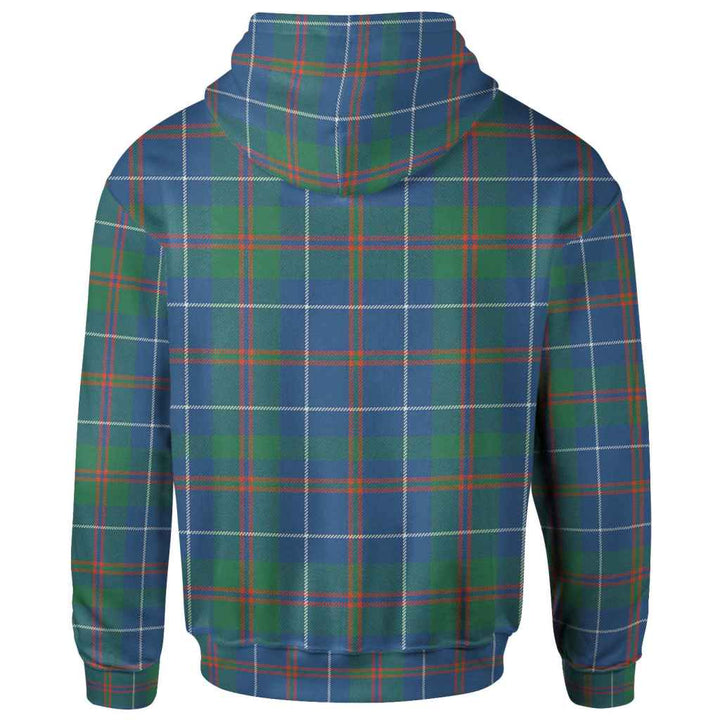 Scottish MacHardy Ancient Clan Tartan Hoodie Back Side Tartan Plaid