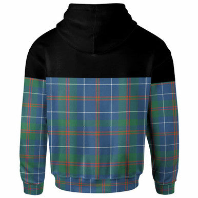 Scottish MacHardy Ancient Clan Tartan Hoodie - Horizontal Style Back Side Tartan Plaid