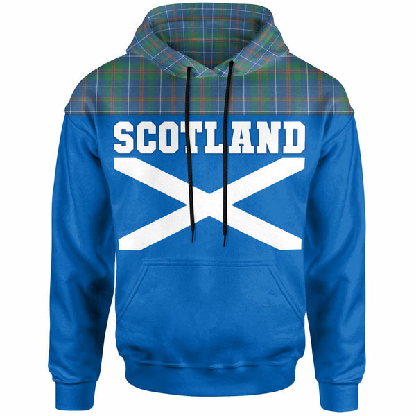 Scottish MacHardy Ancient Clan Tartan Hoodie - Lion Rampant of Scotland With Flag Front Side Tartan Plaid