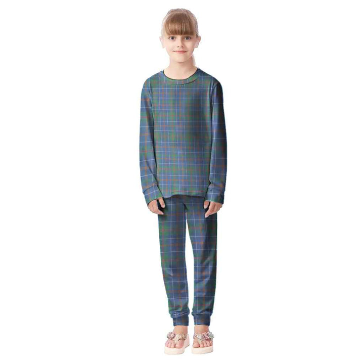 Scottish MacHardy Ancient Clan Tartan Pajama Set Kid Front Side Tartan Plaid