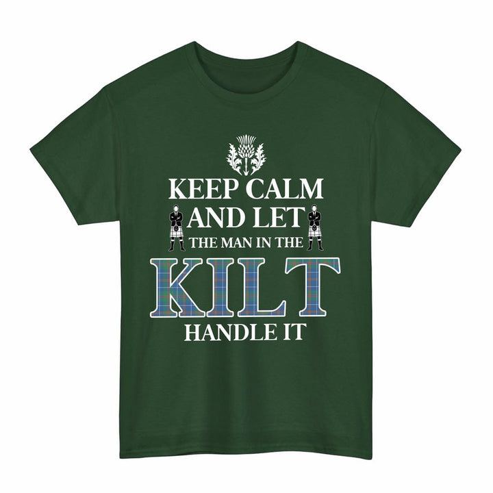 Scottish MacHardy Ancient Clan Tartan T-Shirt - Keep Calm Tartan Plaid Forest Green Color