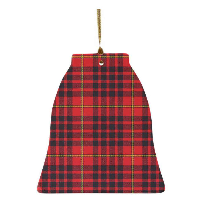 Scottish MacIan Clan Tartan Ceramic Ornament Bell Shape Tartan Plaid